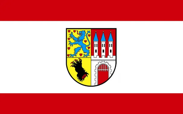 尼恩堡旗 Nienburg Flag Nienburg 是德国下萨克森州尼恩堡地区的一个城镇和首府 3D说明 — 图库照片