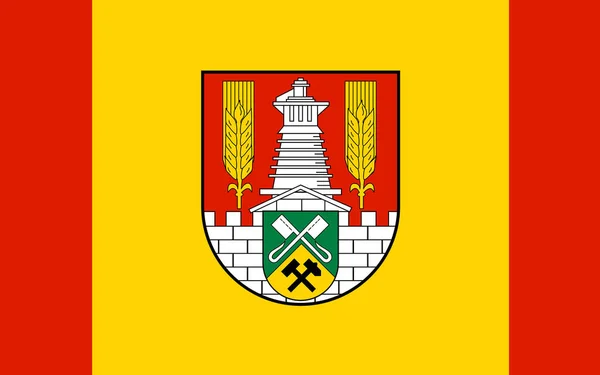 ザルツギッターの旗はドイツのニーダーザクセン州南東部にある独立した都市です 3Dイラスト — ストック写真