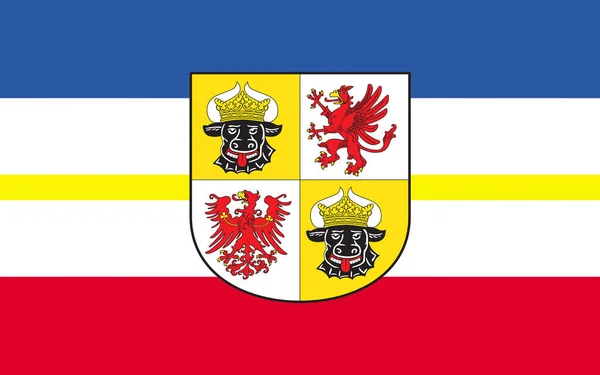 Flag Mecklenburg Western Pomerania Федеративна Держава Півночі Німеччини — стокове фото