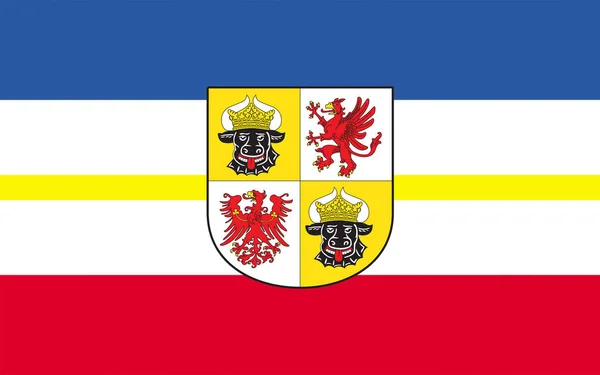 Bandera Mecklemburgo Pomerania Occidental Estado Federado Norte Alemania —  Fotos de Stock