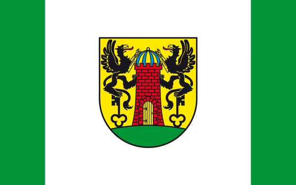 Flag Wolgast Stad Stadsdelen Vorpommern Greifswald Mecklenburg Vorpommern Tyskland Illustration — Stockfoto