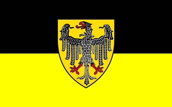 Σημαία Της Πόλης Άαχεν Στη Βόρεια Ρηνανία Βεστφαλία Γερμανία — Φωτογραφία Αρχείου