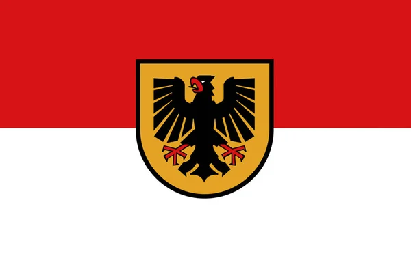 Флаг Дортмунда Независимый Город Северном Рейне Вестфалии Германия — стоковое фото