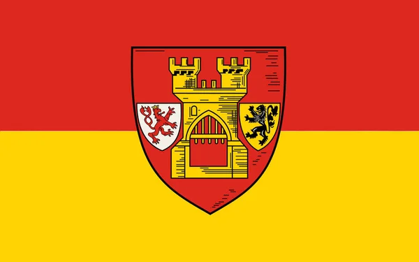 Флаг Euskirchen Город Северном Рейне Вестфалии Германия Иллюстрация — стоковое фото