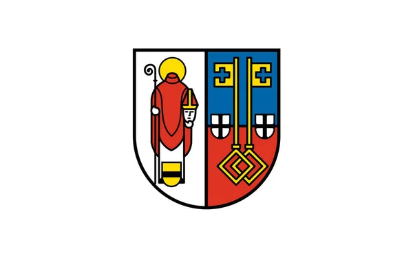 Σημαία Της Krefeld Είναι Μια Πόλη Στη Βόρεια Ρηνανία Βεστφαλία — Φωτογραφία Αρχείου