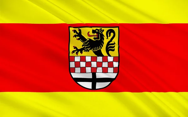 マーキッシャー クライスの旗はドイツのノルトライン ヴェストファーレン州中央部の地区である 3Dイラスト — ストック写真