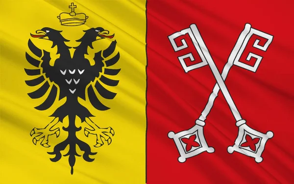 Флаг Миндена Город Северо Востоке Северного Рейна Вестфалии Германия Иллюстрация — стоковое фото