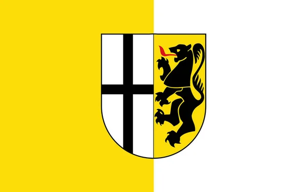 Flag Neuss Een Landkreis Duitse Deelstaat Noordrijn Westfalen Illustratie — Stockfoto
