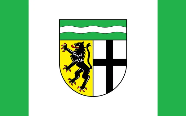 Flaga Rhein Erft Kreis Powiat Zachodniej Części Nadrenii Północnej Westfalii — Zdjęcie stockowe