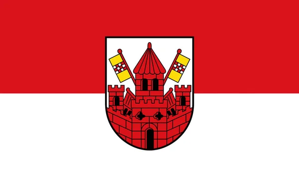 Bandeira Unna Uma Cidade Alemanha Localizada Renânia Norte Vestfália Ilustração — Fotografia de Stock