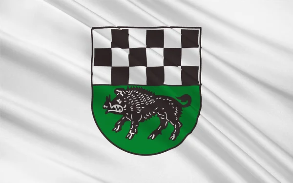 Флаг Кирххаймболандена Столицы Доннерсбергкрейса Город Райнланд Пфальце Юго Западная Германия — стоковое фото