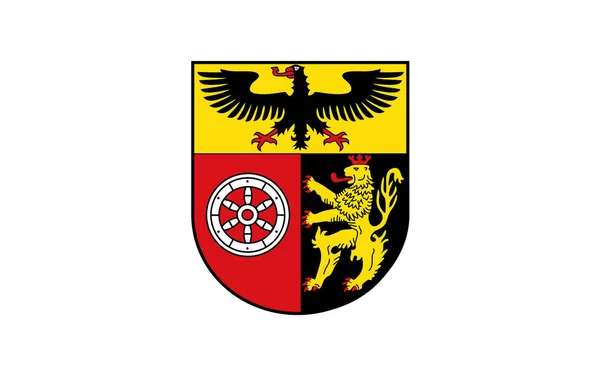 Flag Mainz Bingen District Kreis East Rhineland Palatinate Germany — Stock Photo, Image