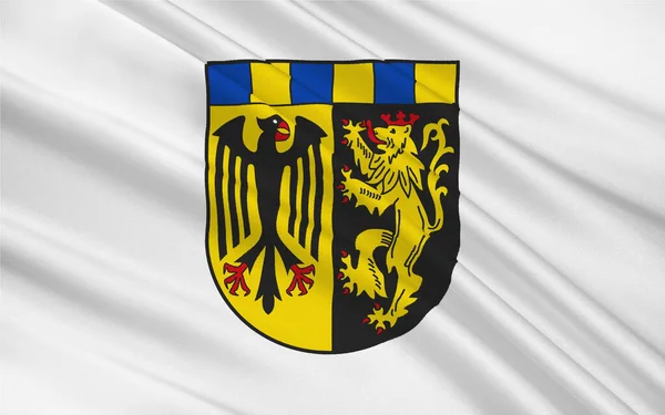 Flaga Powiatu Rhein Hunsruck Kreis Powiat Środkowej Części Nadrenii Palatynatu — Zdjęcie stockowe