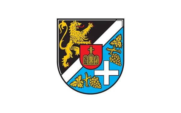 Flaga Sudliche Weinstrasse Powiat Niemczech Kraju Związkowym Nadrenia Palatynat Powiecie — Zdjęcie stockowe