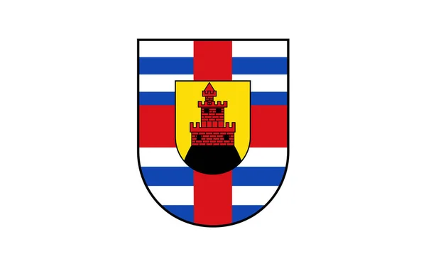 特里尔 萨尔堡旗 Trier Saarburg Flag Trier Saarburg 是德国莱茵兰 法尔茨西部的一个地区 — 图库照片