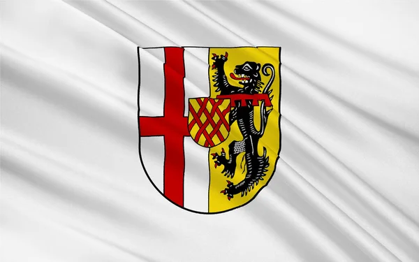 Vlajka Vulkaneifel Okres Severozápadě Státu Porýní Falcko Německo — Stock fotografie