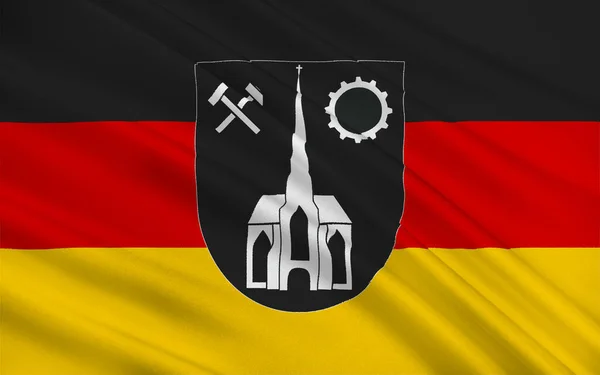 Flagge Von Neunkirchen Ist Eine Stadt Und Gemeinde Saarland Deutschland — Stockfoto
