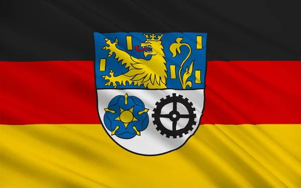 Vlag Van Neunkirchen Een Kreis Het Midden Van Het Saarland — Stockfoto