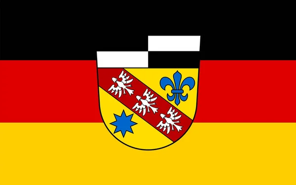 Flag Saarlouis Kreis District Middle Saarland Germany — 스톡 사진