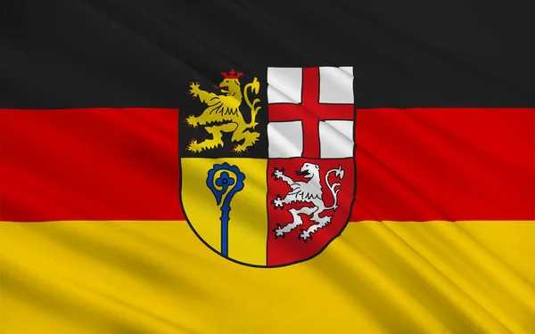 Flaga Saarpfalz Powiat Południowo Wschodniej Części Kraju Związkowego Saara Niemczech — Zdjęcie stockowe