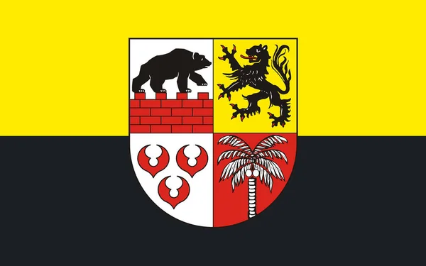 Flagga Anhalt Bitterfeld Ett Distrikt Sachsen Anhalt Tyskland — Stockfoto