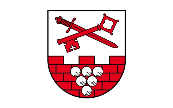 Flaga Burgenlandkreis Dystrykt Saksonii Anhalt Niemcy — Zdjęcie stockowe