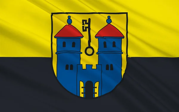 Haldenslebens Flagga Stad Sachsen Anhalt Tyskland Illustration — Stockfoto