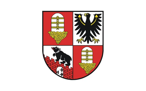 ザルツランドの旗 Salzland ドイツのザクセン アンハルト州の中央部に位置する地区 — ストック写真