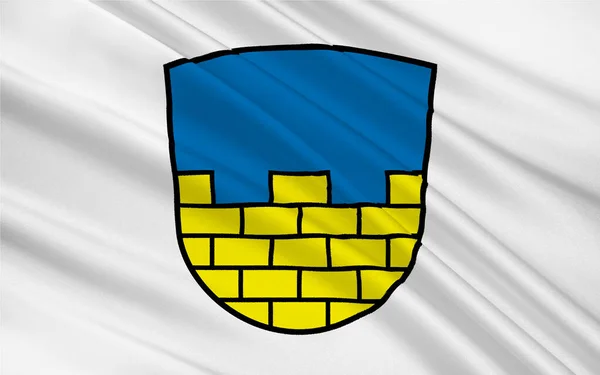 Флаг Баутцена Округ Саксонии Германии Иллюстрация — стоковое фото
