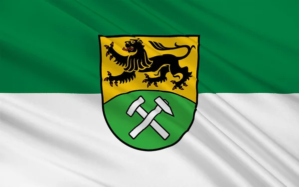 Flagge Des Erzgebirgskreises Ist Ein Landkreis Freistaat Sachsen Deutschland Illustration — Stockfoto