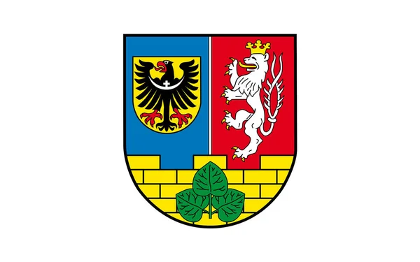 Bandeira Gorlitz Distrito Alemanha Localizado Estado Livre Saxônia — Fotografia de Stock