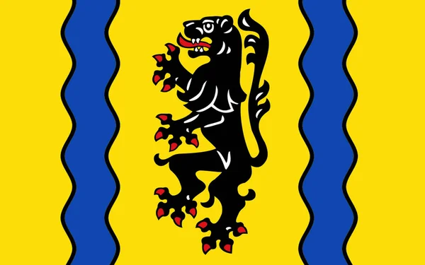 Flag Nordsachsen Een Landkreis Duitse Deelstaat Saksen — Stockfoto