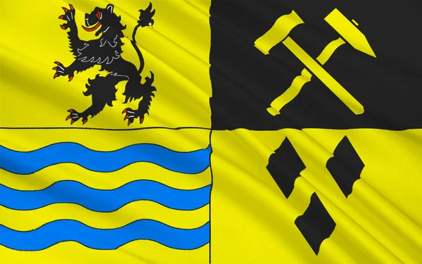 Drapeau Mittelsachsen Est District État Libre Saxe Allemagne Illustration — Photo