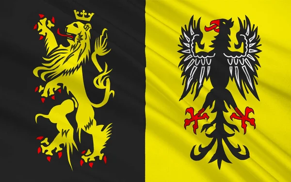 Bandeira Vogtlandkreis Landkreis Sudoeste Estado Livre Saxônia Alemanha Ilustração — Fotografia de Stock