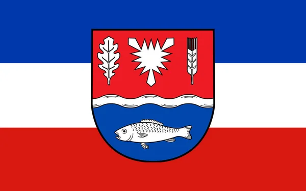 Bandiera Plon Distretto Dello Schleswig Holstein Germania — Foto Stock