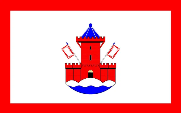 Flagge Von Bad Segeberg Ist Eine Stadt Land Schleswig Holstein — Stockfoto