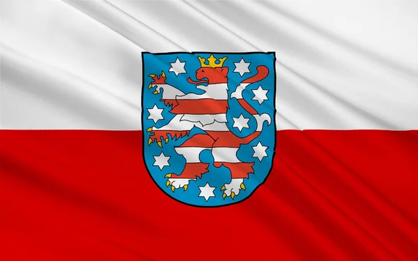 Flaga Kraju Związkowego Weimarer Jest Powiatem Powiatowym Wschodniej Części Turyngii — Zdjęcie stockowe