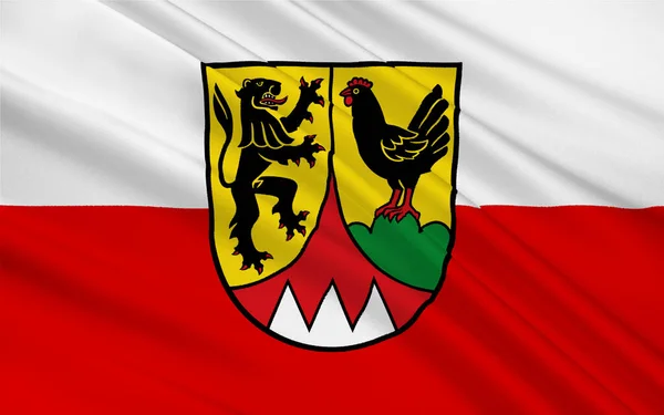ヒルトブルクハウゼンの旗 Hildburghausen ドイツ テューリンゲン州の地区 — ストック写真