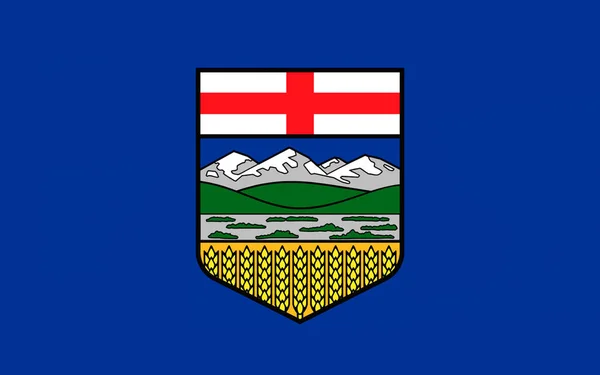 Flag Alberta Een Provincie Het Westen Van Canada — Stockfoto