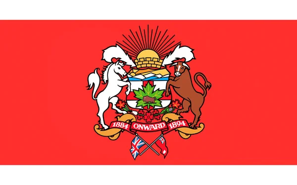 캘거리의 Flag Calgary 캐나다 앨버타 도시이다 — 스톡 사진