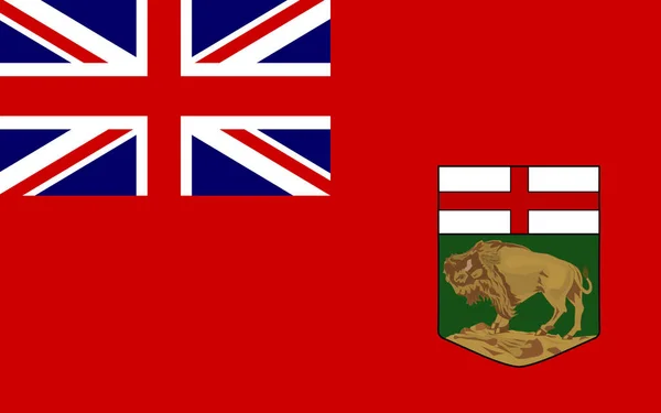 Bandera Manitoba Una Provincia Situada Centro Longitudinal Canadá — Foto de Stock