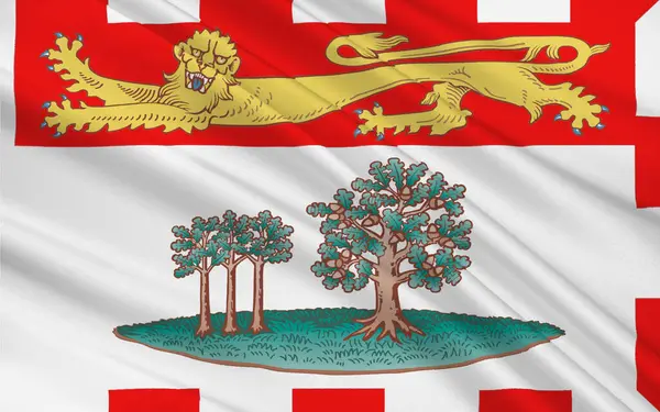 Flag Prince Edward Island Pei Province Canada Consisting Island Same — Stock Photo, Image