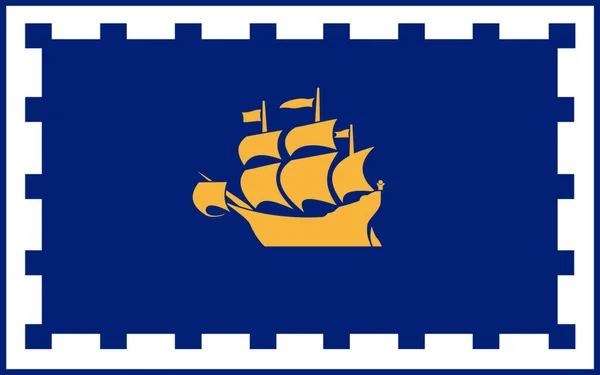 ケベック市の旗はカナダのケベック州の首都です — ストック写真