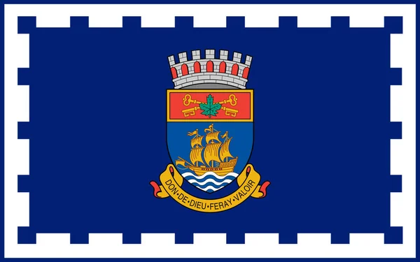 Zászló Quebec Város Fővárosa Tartomány Quebec Kanadában — Stock Fotó