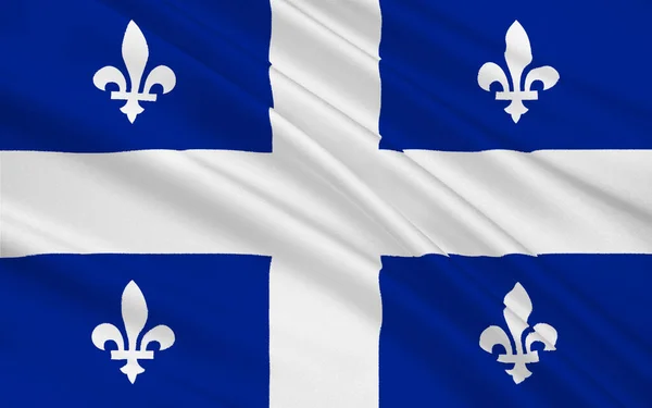 Bandiera Del Quebec Seconda Provincia Più Popolosa Del Canada — Foto Stock