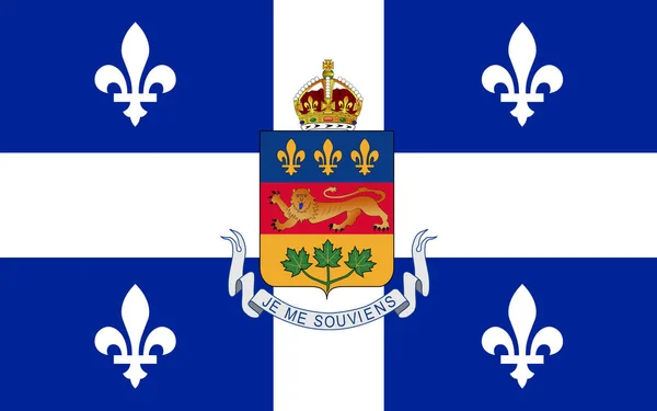 Bandera Quebec Segunda Provincia Más Poblada Canadá —  Fotos de Stock