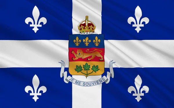Bandera Quebec Segunda Provincia Más Poblada Canadá —  Fotos de Stock