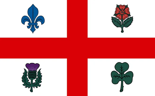 Bandera Montreal Ciudad Más Poblada Provincia Quebec Segundo Municipio Más —  Fotos de Stock