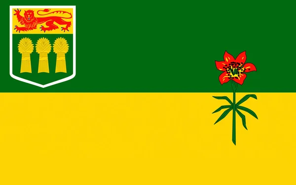 Bandera Saskatchewan Una Provincia Del Oeste Centro Canadá — Foto de Stock