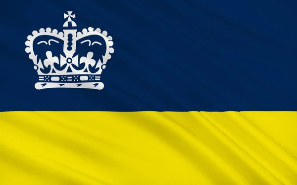 Прапор Регіни Столиця Канадської Провінції Саскачеван — стокове фото